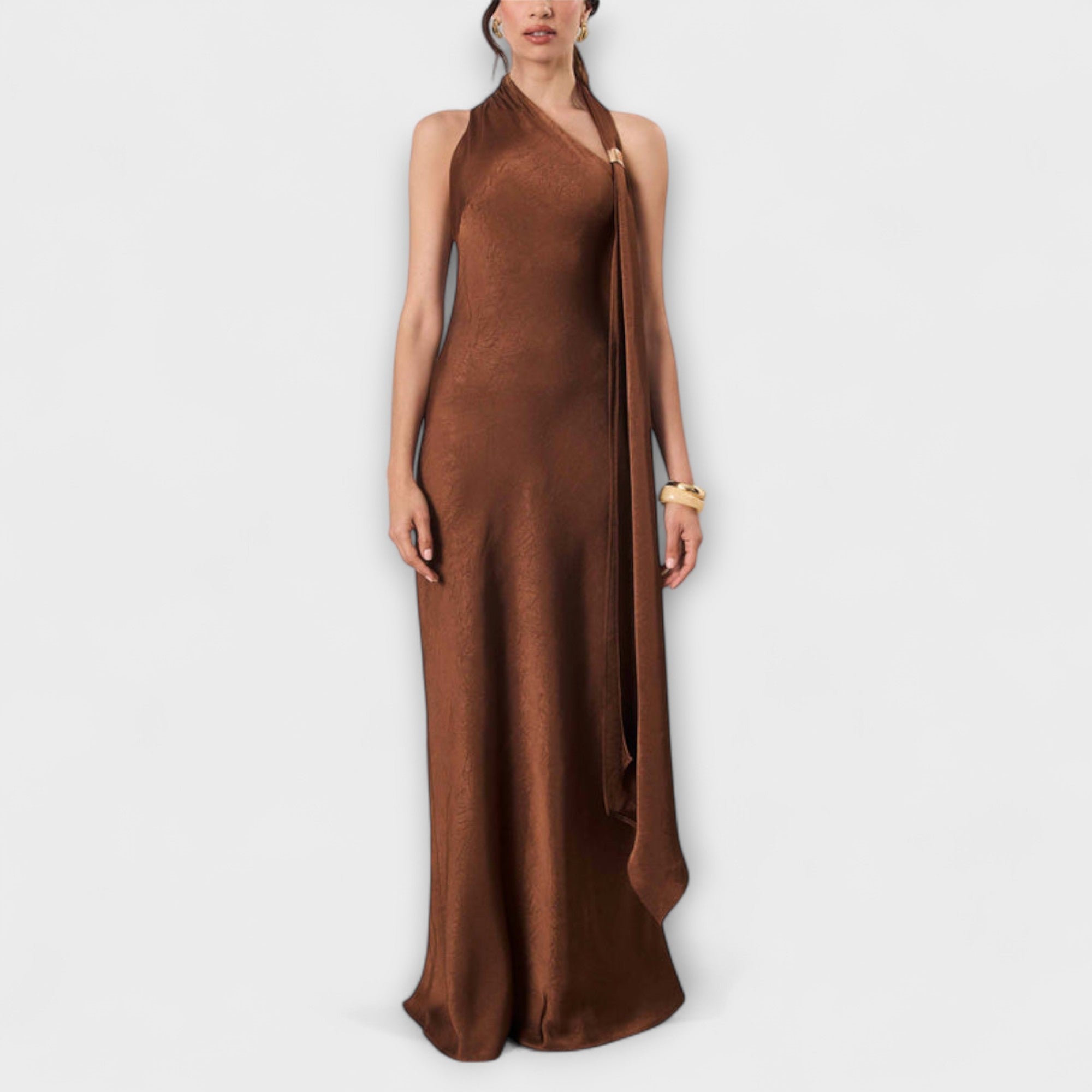 Azura - Vestido Maxi Chic em Cetim