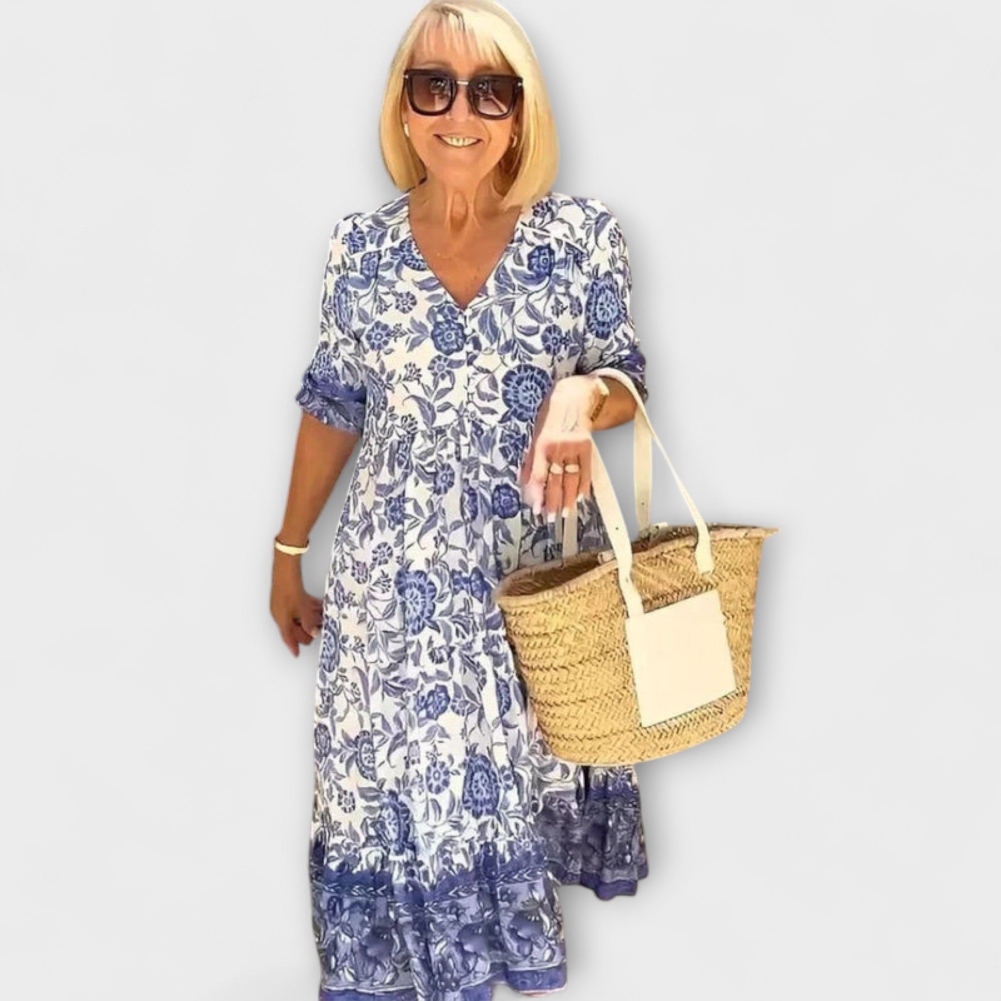 Caitlin - Vestito Floreale Elegante con un Design Arieggiato