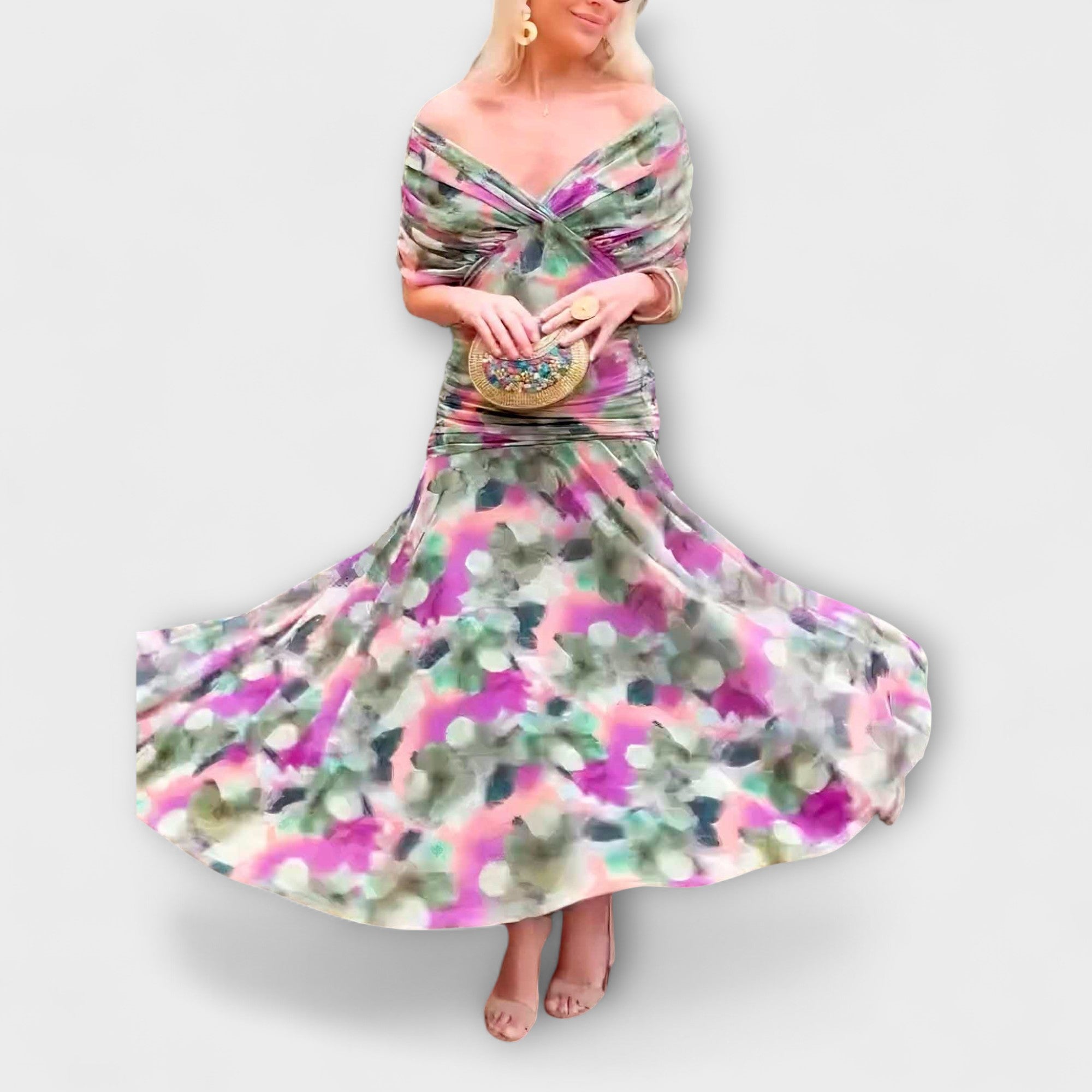 Aurora - Vestido Maxi Estiloso com Decote em V