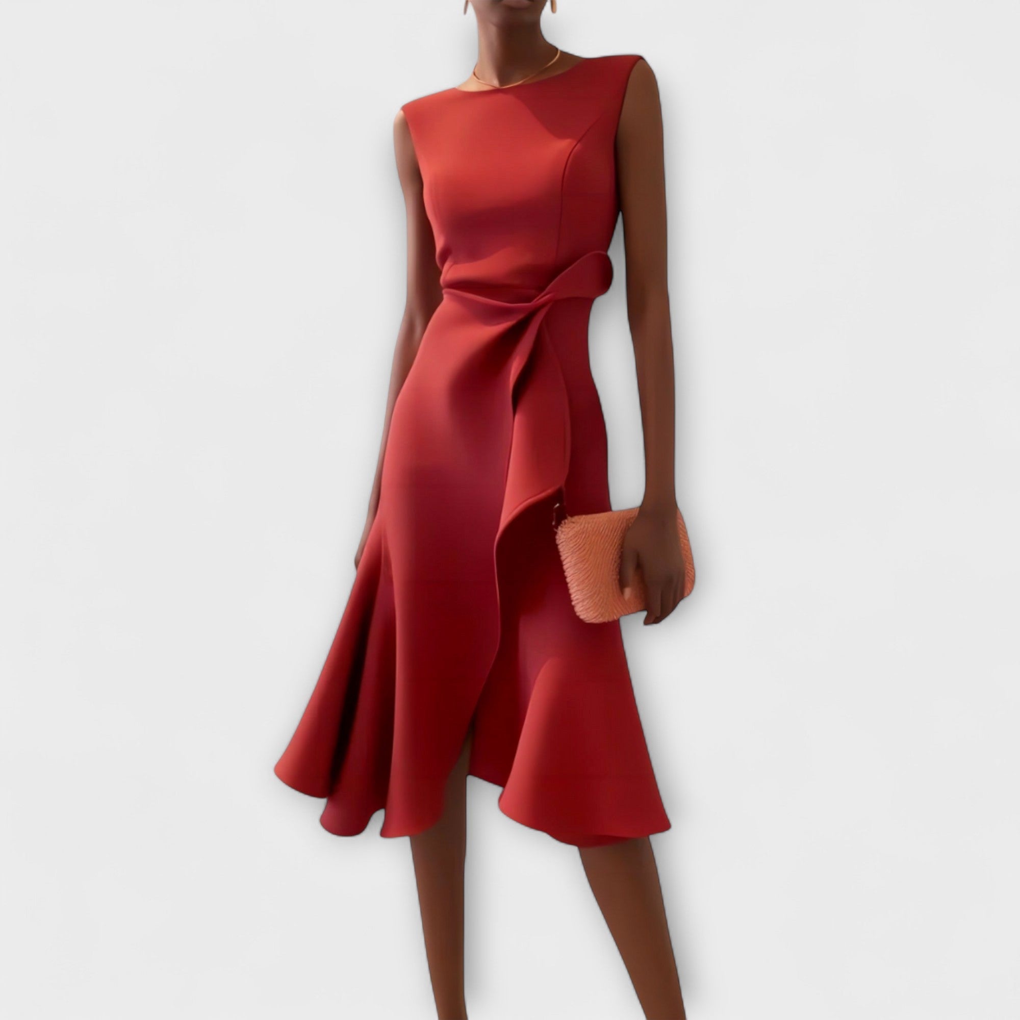 Juliette – Drapert asymmetrisk midikjole