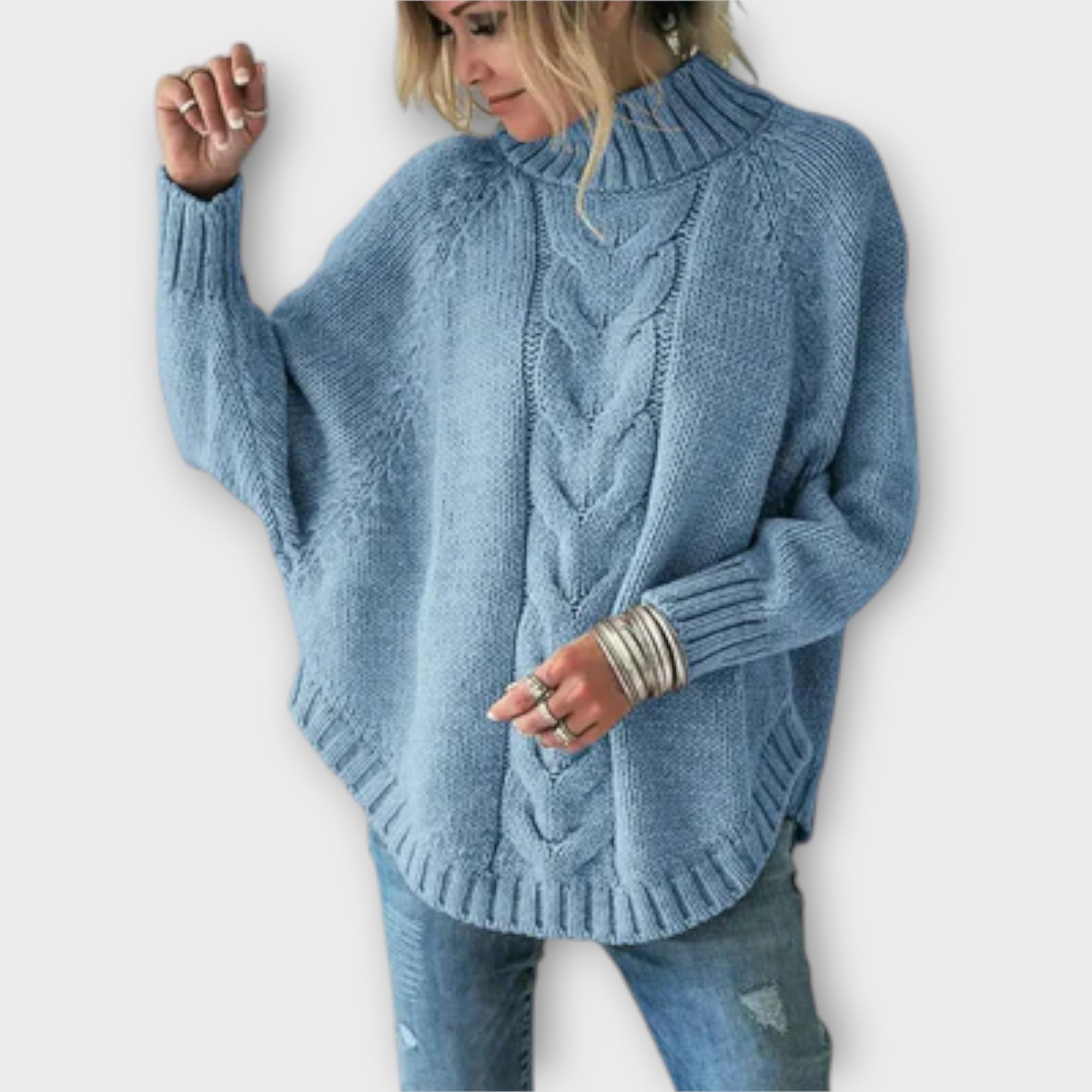 Elysian - Gestrickter Pullover mit Zopfmuster