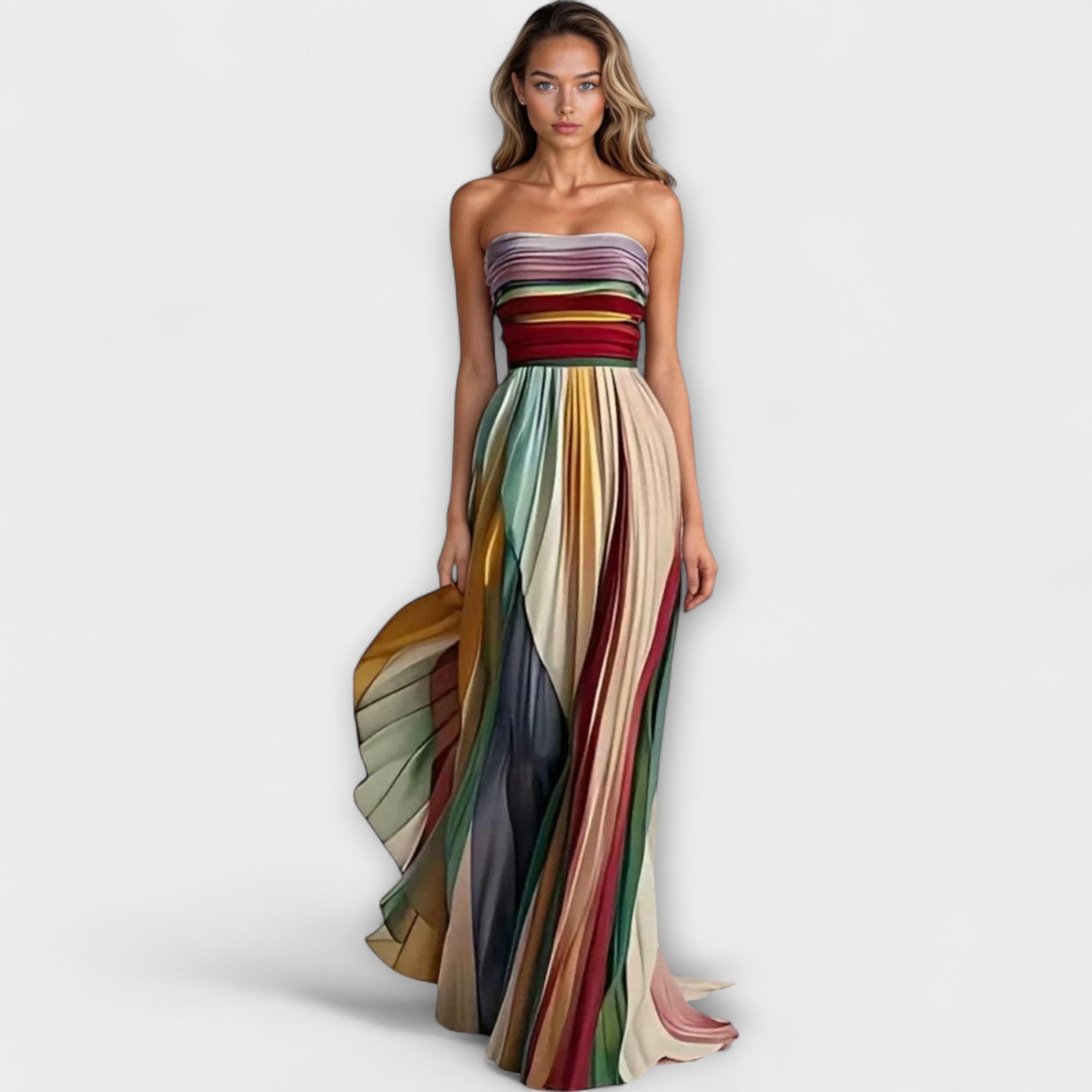 Flora - Langes Kleid aus hochwertigem Stoff